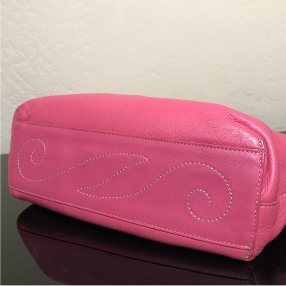 Brighton Jodie Pink Heart Leather Mini Handbag - reversible - Picture 10 of 13